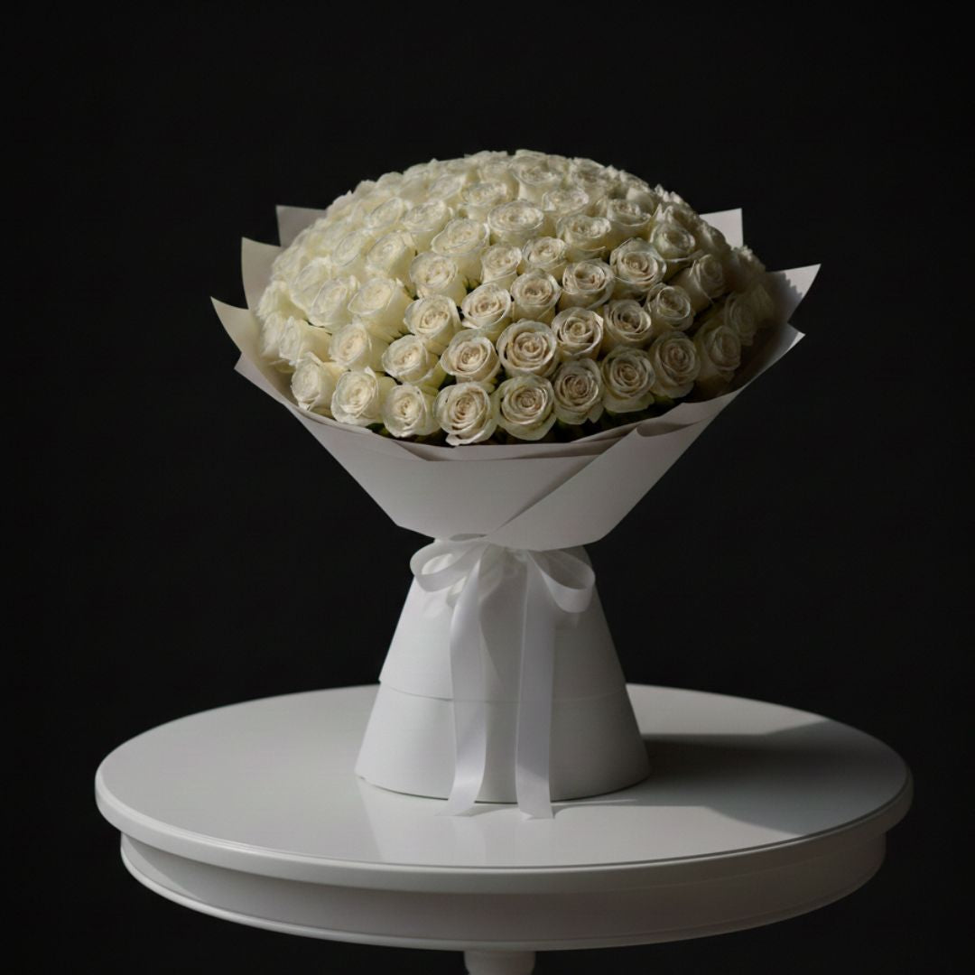 Timeless Love in White - 300 Roses