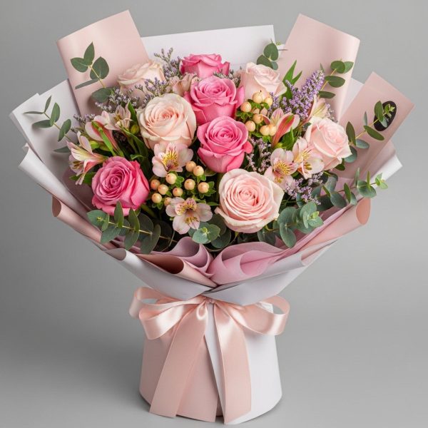 Blushing Harmony – Mixed Pink Bouquet
