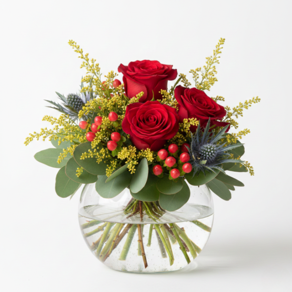 Crimson Elegance Vase Arrangement