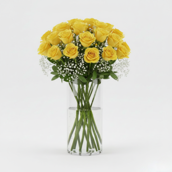 Golden Radiance Vase Arrangement