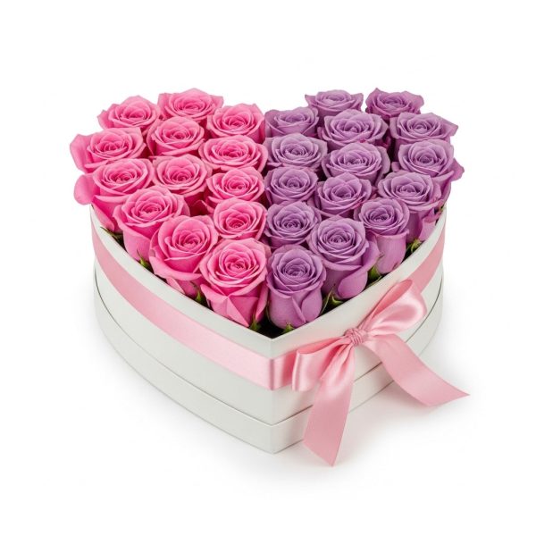 Royal Blush – 30 Roses Heart Box