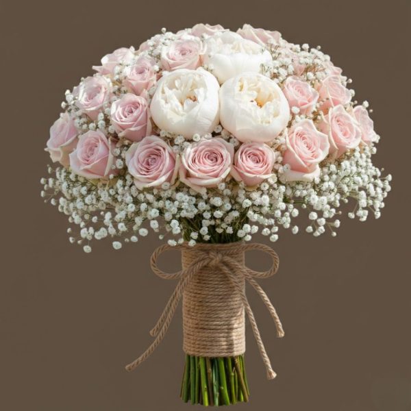 Tender Hearts – Pink & White Bridal Arrangement